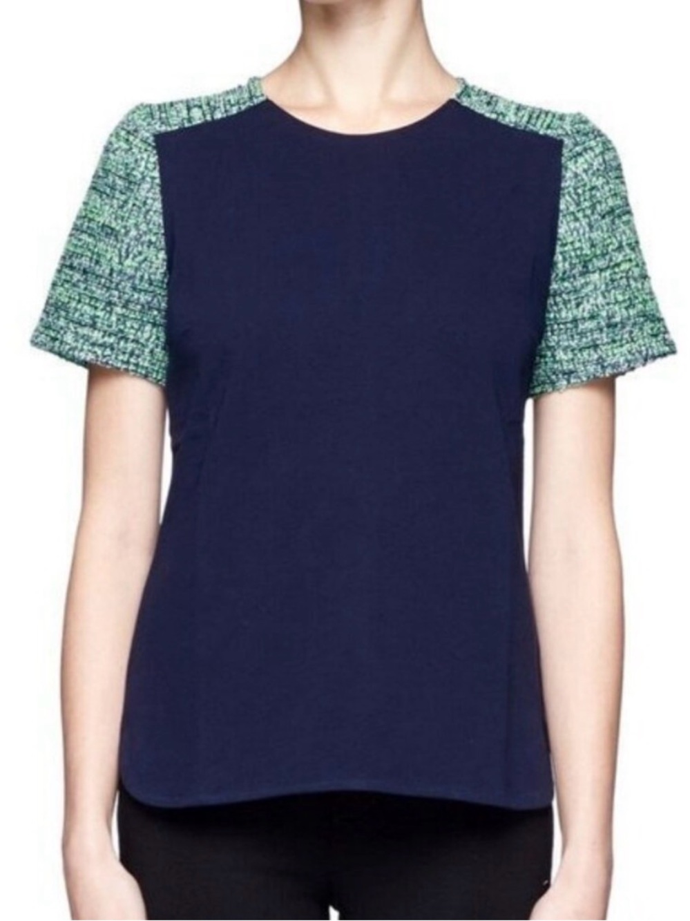 J Crew | Tweed Sleeve Top (M)